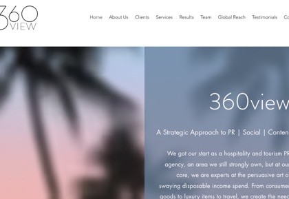 Homepage of 360view