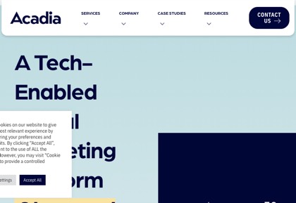 Homepage of Acadia