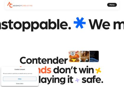 Homepage of Agency Creative