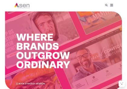Homepage of Asen Marketing