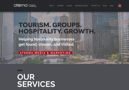 Homepage of Ateema Media & Marketing