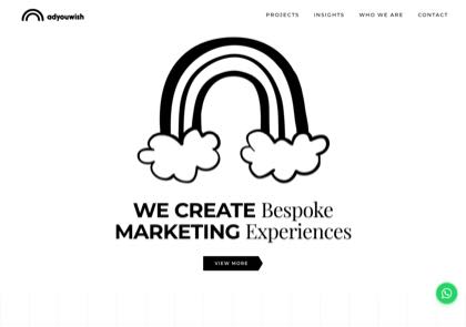 Homepage of AYW (Ad You Wish)