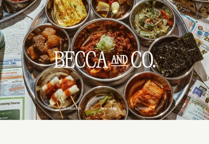 Homepage of Becca