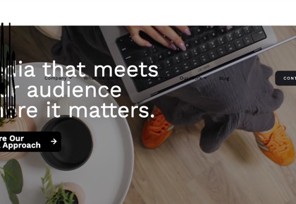 Homepage of Bloom Ads Global Media Group