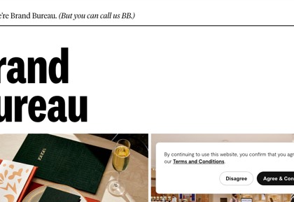 Homepage of Brand Bureau