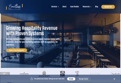 Homepage of Breadth Marketing