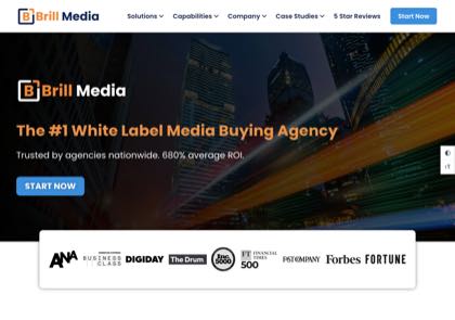 Homepage of Brill Media