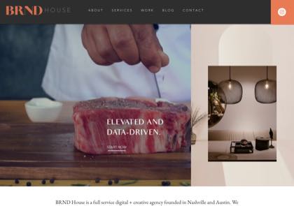 Homepage of BRND House