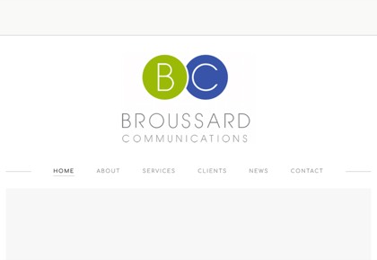 Homepage of Broussard Communications