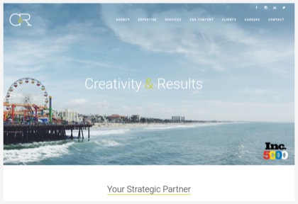 Homepage of C&R (Castillo & Ruig Communications)