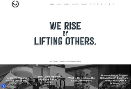 Homepage of Caren West PR