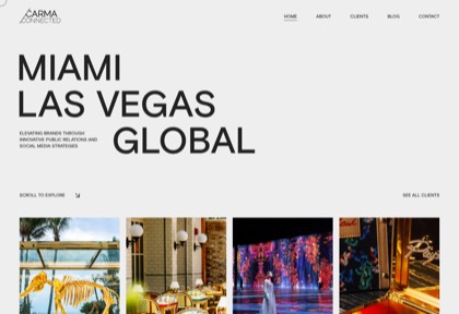 Homepage of Carma Connected