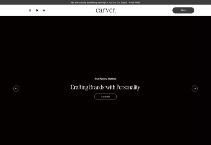 Homepage of Carver