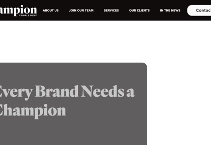 Homepage of Champion Management Group
