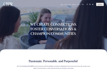 Homepage of Charlotte Berger PR