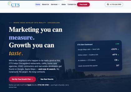 Homepage of Chicago Tech Solution