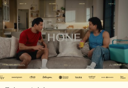 Homepage of Corner Table Creative