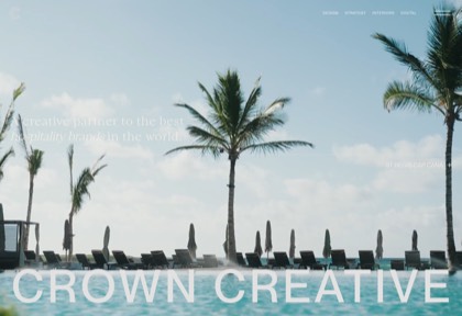 Homepage of Crown Creative