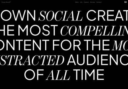 Homepage of Crown Social Agency