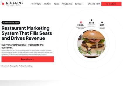 Homepage of Dineline