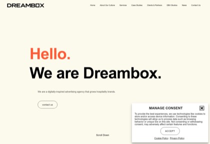 Homepage of Dreambox