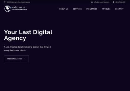 Homepage of eMaximize