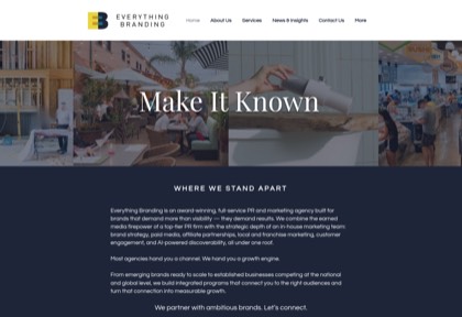 Homepage of Everything Branding (incl. Darlington Marketing Co.)