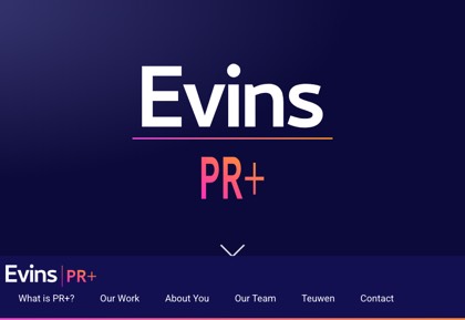 Homepage of Evins Communications