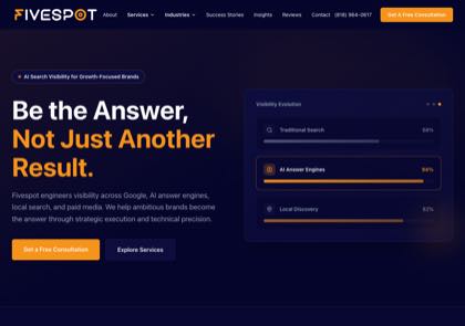Homepage of Fivespot