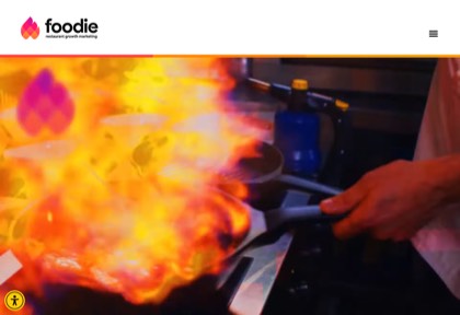 Homepage of Foodie Agency