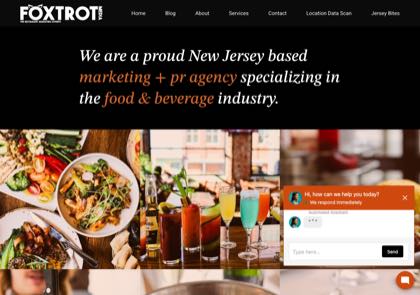 Homepage of Foxtrot Media
