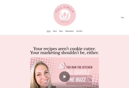 Homepage of Full Circle Creative