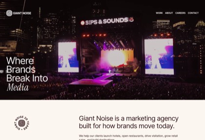 Homepage of Giant Noise