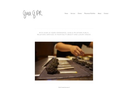 Homepage of Gina G PR