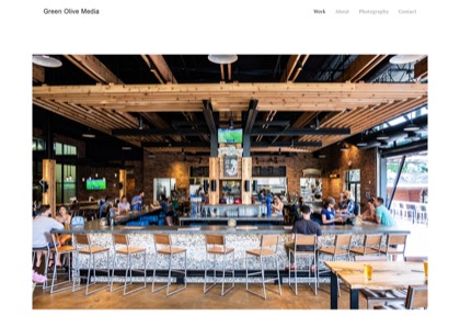 Homepage of Green Olive Media