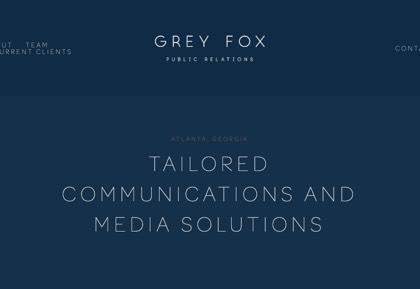 Homepage of Grey Fox PR