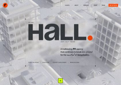 Homepage of Hall PR