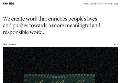 Homepage of High Tide