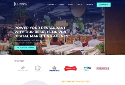 Homepage of Hudson Creative