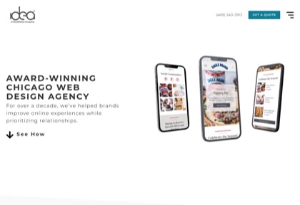 Homepage of Idea Marketing Group