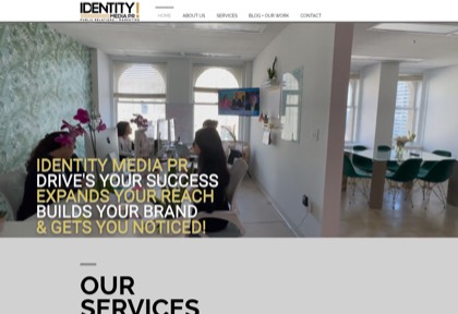 Homepage of Identity Media PR