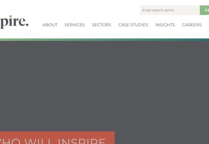 Homepage of Inspire PR Group