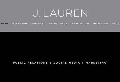 Homepage of J. Lauren PR