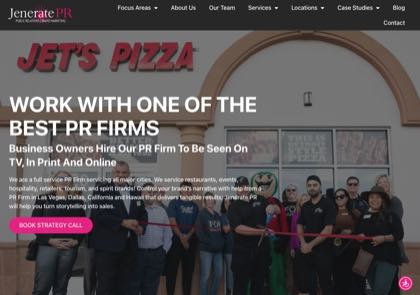 Homepage of Jenerate PR