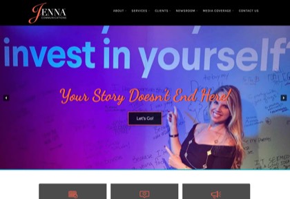 Homepage of Jenna Communications