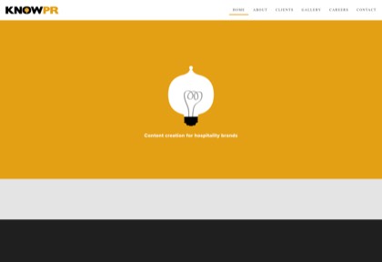 Homepage of Know Public Relations