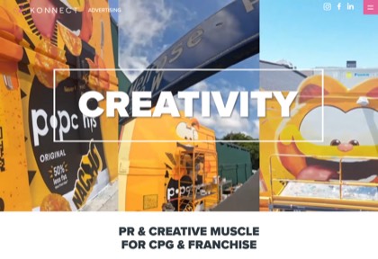 Homepage of Konnect Agency