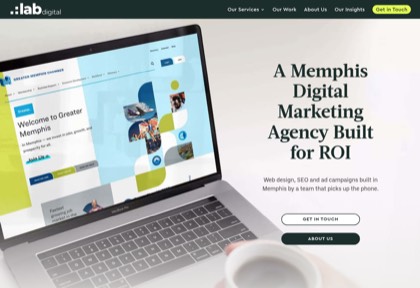 Homepage of LAB Digital Creative