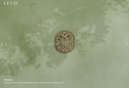 Homepage of Levie Branding