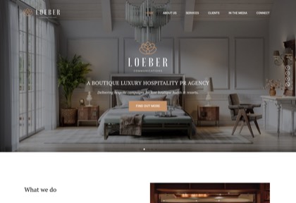 Homepage of Loeber Communications